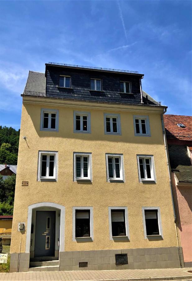 Sandstein-Ferien, Kamin, Fewo "Wanderfalke", Zentral & Ruhig, Terrasse, Saechs Schweiz Königstein Esterno foto